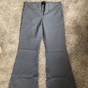 Light gray, pink striped pants